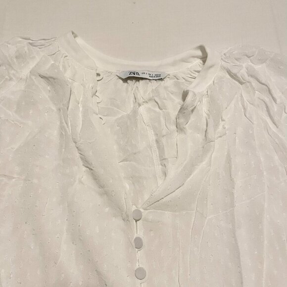 Zara Button Up Blouse Womens Size Small - Picture 4 of 16